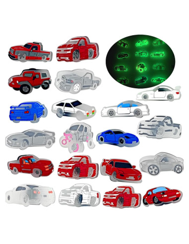 Encantos para Zapatos LZDICITARU 20 Piezas Brillan en la Oscuridad