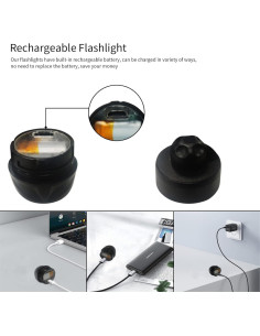 Linternas Recargables Vergissm LED para Zapatos - 2 Pcs Rojo 2