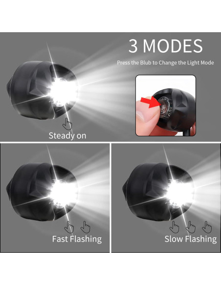 Linternas Recargables Vergissm LED para Zapatos - 2 Pcs Rojo