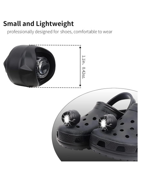 Linternas Recargables Vergissm LED para Zapatos - 2 Pcs Rojo