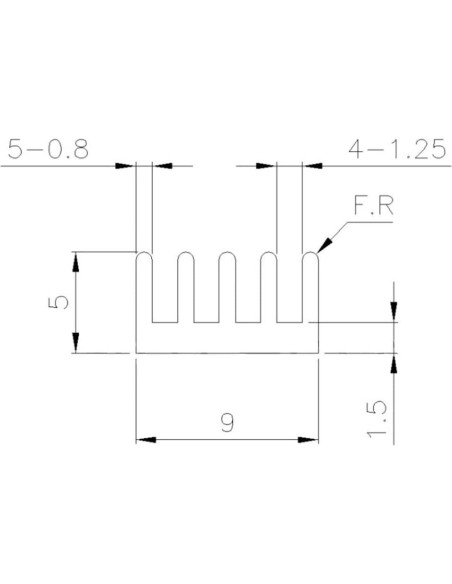20 Disipadores de Calor de Aluminio Jienk 9x9x5mm con Cinta Térmica