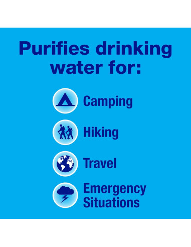 Kit de Emergencia: Tabletas Purificadoras Potable Aqua + Palitos Luz 8h