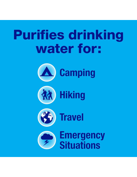 Kit de Emergencia: Tabletas Purificadoras Potable Aqua + Palitos Luz 8h