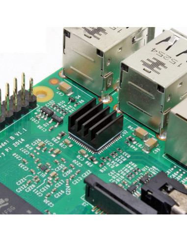 20 Disipadores de Calor de Aluminio Jienk 9x9x5mm con Cinta Térmica