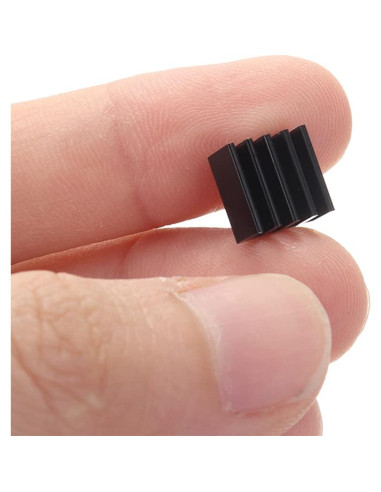 20 Disipadores de Calor de Aluminio Jienk 9x9x5mm con Cinta Térmica