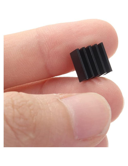 20 Disipadores de Calor de Aluminio Jienk 9x9x5mm con Cinta Térmica