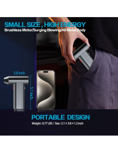 Soplador de Aire Eléctrico Birodeko 180000RPM 3 Velocidades