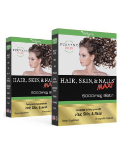 Purvana Max Suplemento Vegano Cabello, Piel y Uñas - 30 Cápsulas