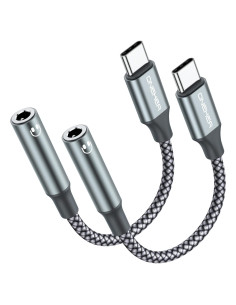 Adaptador USB Tipo C a 3.5mm OneKer - Paquete de 2