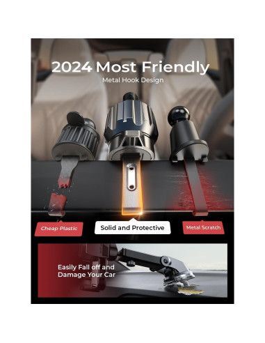 Soporte para Teléfono LISEN para Ventilación de Coche Negro