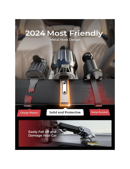 Soporte para Teléfono LISEN para Ventilación de Coche Negro