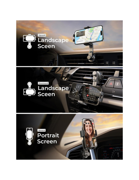 Soporte para Teléfono LISEN para Ventilación de Coche Negro