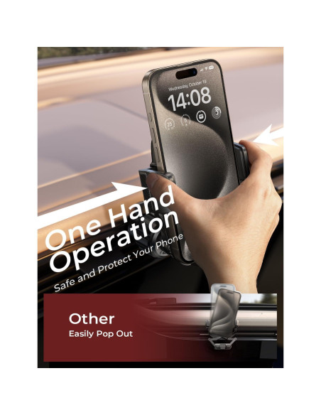 Soporte para Teléfono LISEN para Ventilación de Coche Negro