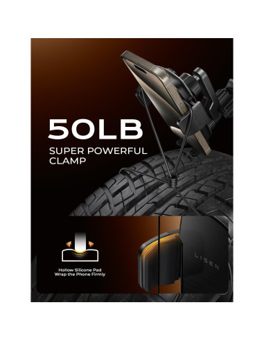 Soporte para Teléfono LISEN para Ventilación de Coche Negro