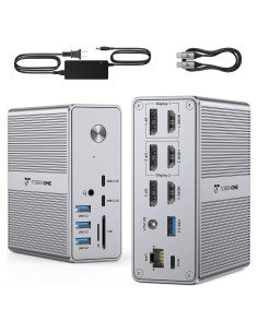 Estación de Acoplamiento TobenONE Triple Monitor 4K USB-C
