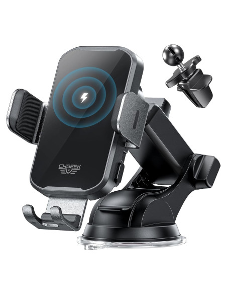 Soporte Carga Inalámbrica CHGeek 15W Automóvil Negro
