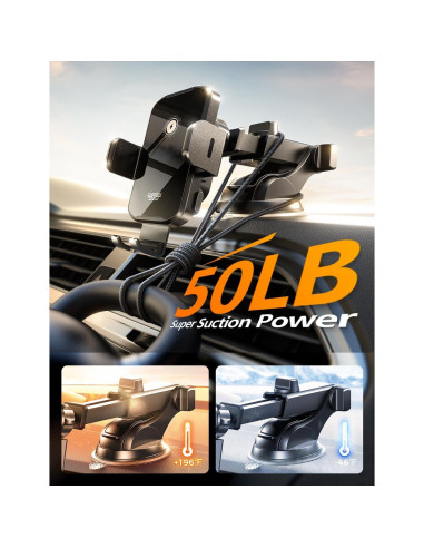 Soporte Carga Inalámbrica CHGeek 15W Automóvil Negro