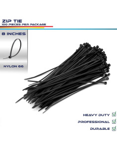 100 Bridas de Nylon Windscreen4less 20cm 22kg Resistencia 2