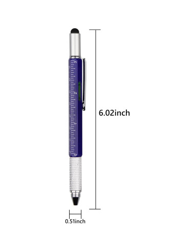 Bolígrafo Multifuncional DUNBONG 6 en 1 - Azul