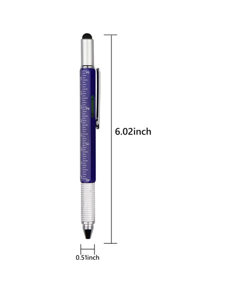 Bolígrafo Multifuncional DUNBONG 6 en 1 - Azul