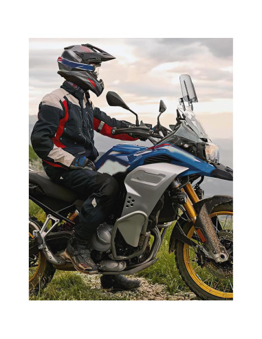 KEMIMOTO Parabrisas de Motocicleta Ajustable de Aluminio Gris Humo