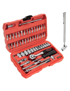 Juego de Llaves de 1/4" LLNDEI 58PCS con Carraca y Puntas