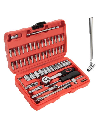 Juego de Llaves de 1/4" LLNDEI 58PCS con Carraca y Puntas