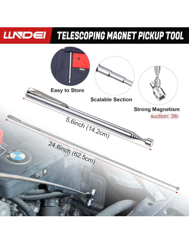 Juego de Llaves de 1/4" LLNDEI 58PCS con Carraca y Puntas