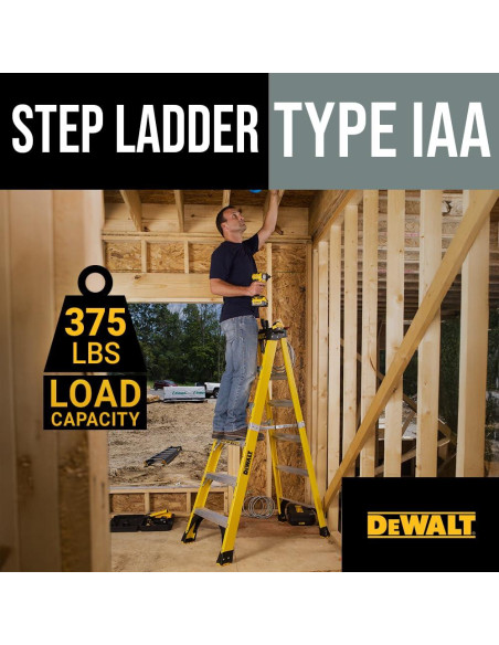 Escalera DeWalt de Fibra de Vidrio 4 Pies 375 lbs DXL3410-04