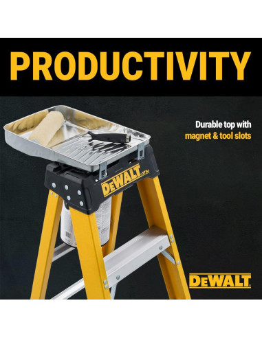 Escalera DeWalt de Fibra de Vidrio 4 Pies 375 lbs DXL3410-04