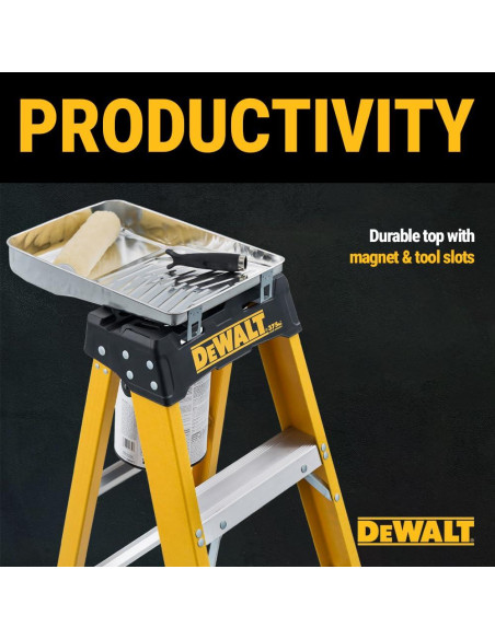 Escalera DeWalt de Fibra de Vidrio 4 Pies 375 lbs DXL3410-04