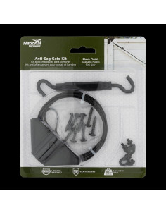 Kit de Puerta Antisag National Hardware N166-004 Negro 2
