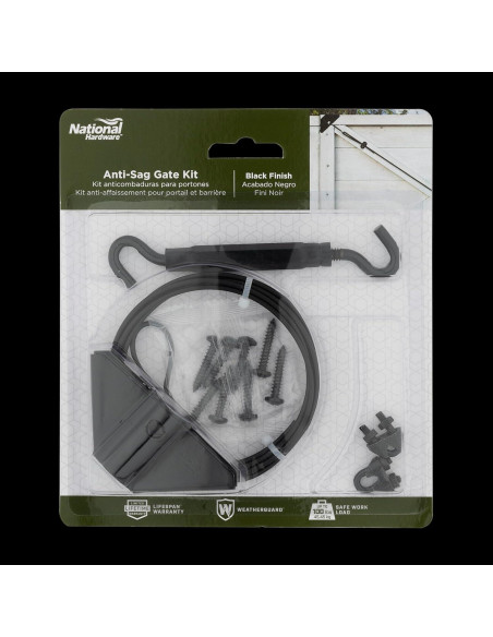 Kit de Puerta Antisag National Hardware N166-004 Negro