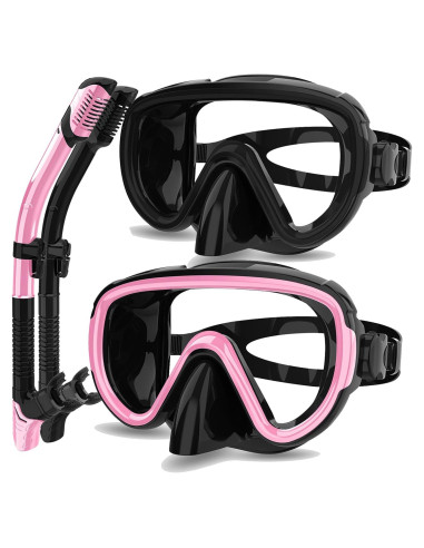 Máscara de Snorkel Bairuifu M8 2 Paquetes Adultos Anti-vaho