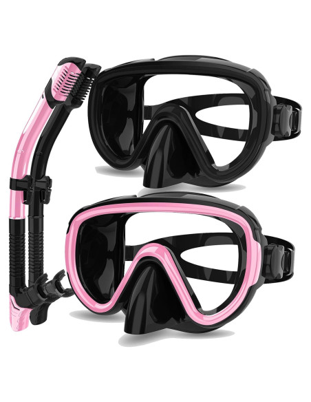 Máscara de Snorkel Bairuifu M8 2 Paquetes Adultos Anti-vaho