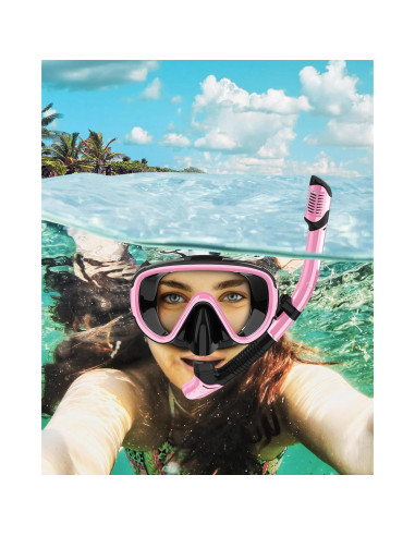 Máscara de Snorkel Bairuifu M8 2 Paquetes Adultos Anti-vaho