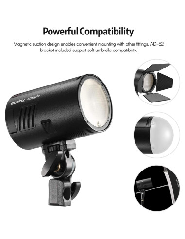 Flash de Estudio Godox AD100Pro 5800K Inalámbrico 100Ws