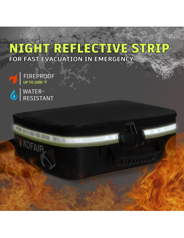 Bolsa de Documentos KOFAIR a Prueba de Fuego 40x28cm