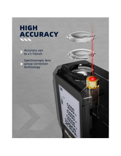 Medidor Láser MiLESEEY D5T 99.97m Pantalla LCD Retroiluminada 2