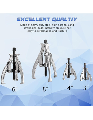 Juego de Extractores de Engranajes Aremnry 3-8" 2/3 Mandíbulas