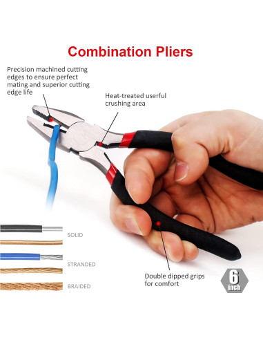 Juego de Alicates y Llave FASTPRO 7 Piezas Ergonómico