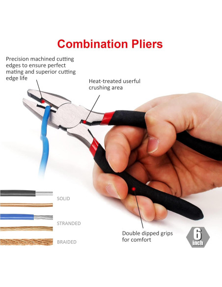 Juego de Alicates y Llave FASTPRO 7 Piezas Ergonómico