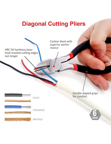 Juego de Alicates y Llave FASTPRO 7 Piezas Ergonómico