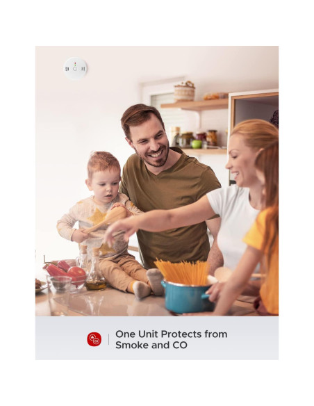 Detector de Humo y CO GLBSUNION GS886 Batería 2 en 1