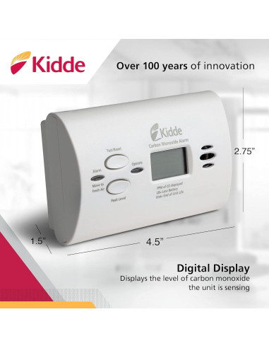 Detector de Monóxido de Carbono Kidde KN-COPP-B-LPM Portátil