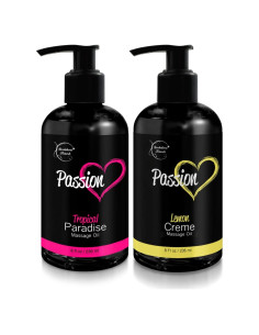 Aceite de Masaje Passion Set 2 Piezas Limón Crme & Paraíso Tropical