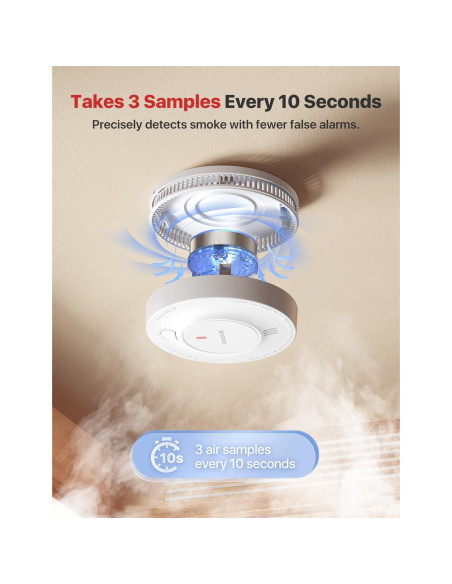 Detector de Humo X-Sense SD2J0AX con Batería de 10 Años