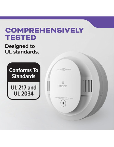 Detector de Humo y Monóxido Kidde 30CUD10 Batería 10 Años
