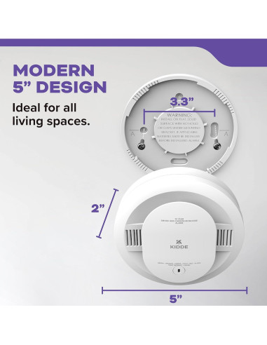 Detector de Humo y Monóxido Kidde 30CUD10 Batería 10 Años