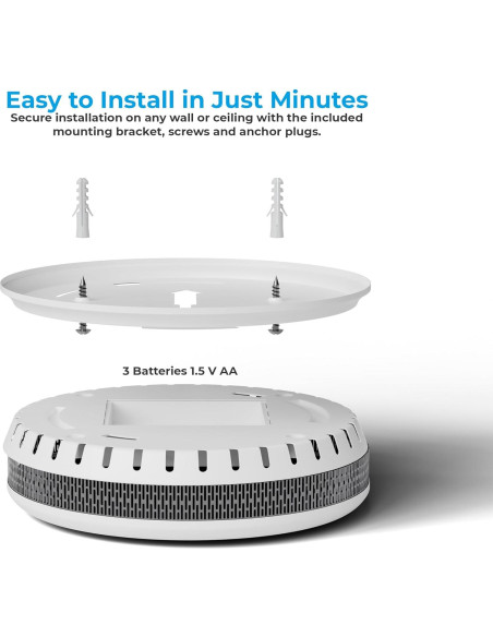 Detector de Humo SCADOOSH JSN-999COM con Pantalla LCD